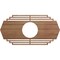 Ekena Millwork Chrysler Wood Fretwork Pierced Ceiling Medallion, Walnut, 40"W x 20"H x 10 1/2"ID x 3/8"T CMWP40X20X0375CSWA - alternate 1